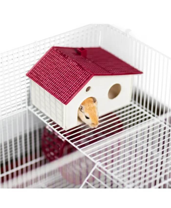 Prevue Pet Products Bordeaux Red & White Deluxe Small Animal Cage, 23